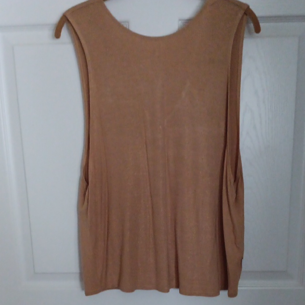 Women's Tan Sleeveless Top